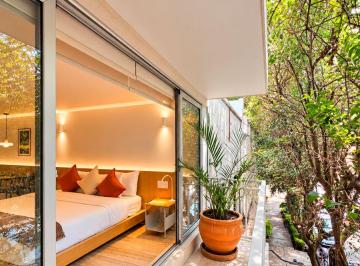 Departamento de 1 habitación, Miguel Hidalgo · Loft Exterior Amueblado y Equipado con Balcón y Vista Arbolada | Anzures–chapultepec