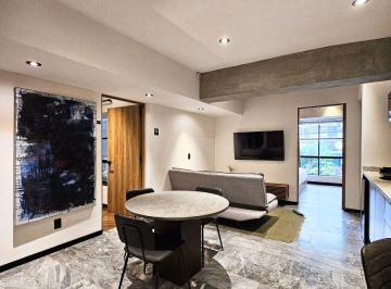 Departamento de 2 habitaciones, Cuauhtémoc · Hipódromo–condesa | Depto. Exterior 2 Recámaras Amueblado y Equipado con Diseño Brutalista y A/c