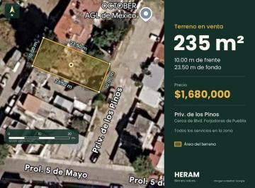 Terreno / Lote , San Pedro Cholula · Terreno de 235 m² en Zona Forjadores, Zona Cruz del Sur