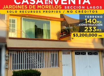 Casa de 4 habitaciones, Ecatepec de Morelos · Casa en Venta / Jardines de Morelos