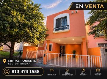 Casa · 160m² · 4 Recámaras · 2 Estacionamientos - Juan Aguirre · Casa 4 Recámaras, 160 m², Cochera Techada, Lista Para Habitar – Mitras Poniente