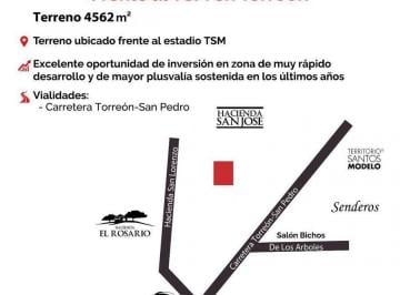 Terreno / Lote · 4562m² · Terreno en Venta en Autopista Torreon - San Pedro