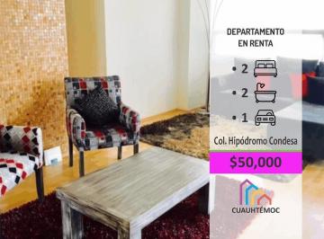 Departamento · 120m² · 2 Recámaras · 1 Estacionamiento · Fantástico Departamento Amueblado en Condesa
