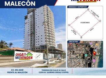 Terreno / Lote , Mazatlán · Terreno en Av del Mar - Ubicación Estratégica Frente Al Malecón con Presencia Sobre 2 Vialidades