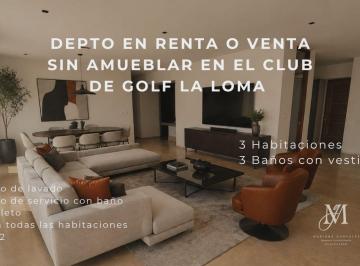 Departamento de 3 habitaciones, San Luis Potosí · Departamento en Club de Golf La Loma