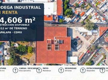 Bodega comercial , Iztapalapa · Bodega Industrial 14,606 m² en Renta, 14,612 m² Terreno, Iztapalapa