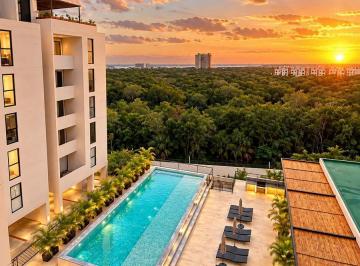 Departamento · 100m² · 2 Recámaras · 2 Estacionamientos · Penthouse en Renta en Cancún | Arbolada | Rooftop Privado | 2 Recámaras