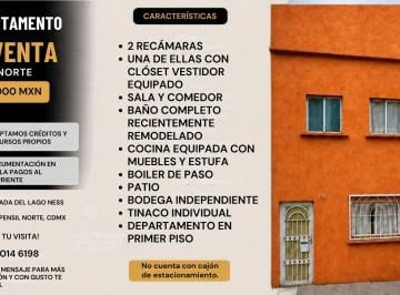 Departamento de 2 habitaciones, Miguel Hidalgo · Departamento en Venta en Pensil Norte