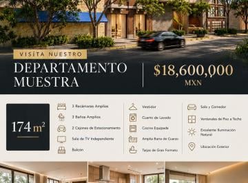 Departamento de 3 habitaciones, Cuauhtémoc · Departamento en Venta Roma Norte Parque España