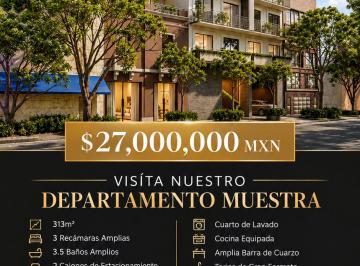 Departamento de 3 habitaciones, Cuauhtémoc · Departamento en Venta Roma Norte Parque España
