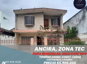 Casa de 8 habitaciones, Monterrey · Casa en Venta en Colonia Ancira, Para Remodelar, Solo Contado.