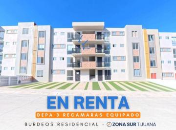 Departamento de 3 habitaciones, Tijuana · Departamento en Renta en Burdeos Residencial