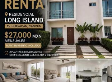 Casa de 3 habitaciones, Benito Juárez · Casa Amueblada en Renta en Long Island Cancún