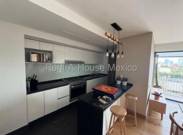 Departamento de 2 habitaciones, Cuauhtémoc · Departamento Amueblado en Renta en Cuauhtémoc, Hipodromo Condesa Jh 27 - 1078.
