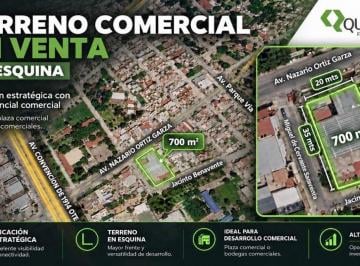 8f17652dd1edd11155510497b379958ebbbe29cbbe107e1a22532e65d8bab998 · Terreno Comercial en Venta en Aguascalientes, Santa Anita 700 m² en Esquina