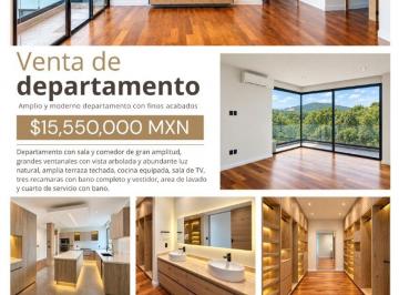 Departamento de 3 habitaciones, Atizapán de Zaragoza · Venta Moderno y Amplio Departamento en Exclusivo Condominio Torres de Vallescondido Zona Esmeralda