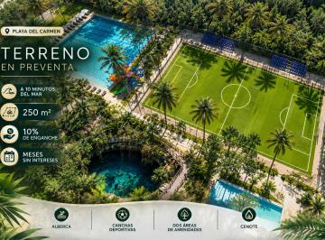 Terreno / Lote , Solidaridad · Terreno Preventa en Playa del Carmen |financiamiento Sin Intereses | 250 m² / Club Deportivo/cenote