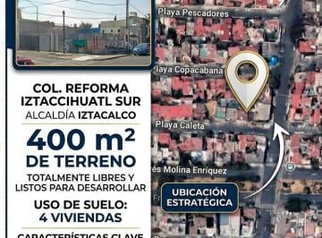 Terreno / Lote , Iztacalco · Terreno en Esquina de 400 M²: Ideal Para Desarrolladores E Inversionistas