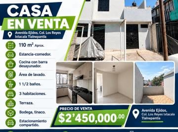 Casa de 3 habitaciones, Tlalnepantla de Baz · Casa en Venta en Los Reyes Iztacala| Tlalnepantla