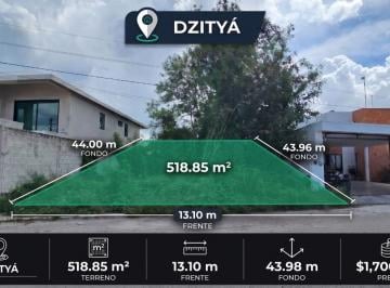 Terreno / Lote , Mérida · Terreno Residencial en Dzityá · 518 m² · 13 m de Frente