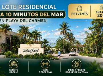 Terreno / Lote , Solidaridad · Lote en Preventa/ Playa del Carmen/ Club Deportivo/ Cenote/ Financiamiento Sin Interes.