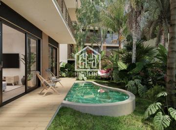 Departamento · 89m² · 1 Recámara · 1 Estacionamiento · Departamento 1 Habitacion en Bacalar con Club de Playa en Venta, Alberca