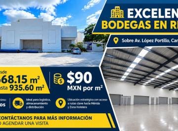 Bodega comercial de 3 habitaciones, Benito Juárez · Bodega Industrial Sobre Av Lopez Portillo