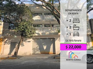 Departamento · 2 Recámaras · 1 Estacionamiento · Departamentos a Estrenar en Renta Vértiz Narvarte