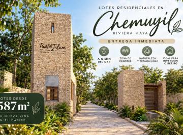 Terreno / Lote , Tulum · Lote en Venta en Chemuyil/ Entrega Inmediata/ 5 Minutos del Mar/ 587 M²/ Electricidad/ Zona Cenotes