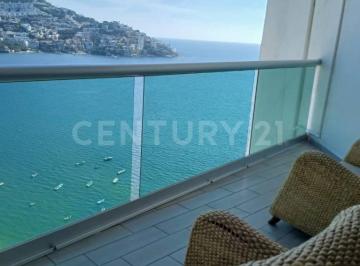Departamento · 62m² · 2 Recámaras · 1 Estacionamiento · En Piso 25 de Condominio La Palapa Acapulco, Espectacular Vista Al Mar