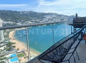 Departamento · 62m² · 1 Recámara · 1 Estacionamiento · En Piso 24 de Condominio La Palapa Acapulco, Espectacular Vista Al Mar