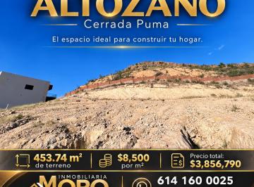 Terreno / Lote , Chihuahua · Terreno en Venta en Altozano 453 m²