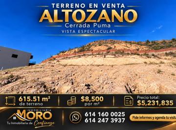 Terreno / Lote , Chihuahua · Terreno en Venta en Altozano Puma 615.51 m²
