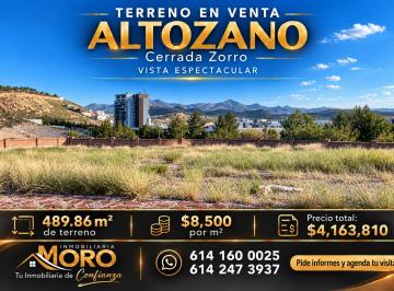 Terreno / Lote , Chihuahua · Terreno en Venta en Altozano Zorro 489.86 m²