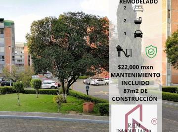 Departamento · 87m² · 2 Recámaras · 1 Estacionamiento · Renta de Departamento Remodelado Al 100% en El Icónico Santa Teresa 890