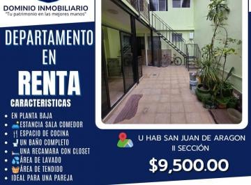 Departamento de 1 habitación, Gustavo A. Madero · Dominio Inmobiliario Propone Departamento en Renta en San Juan de Aragon II Seccion