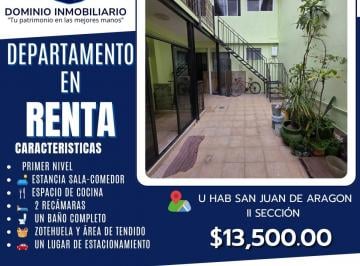 Departamento de 2 habitaciones, Gustavo A. Madero · Dominio Inmobiliario Propone Departamento en Renta en San Juan de Aragon II Seccioin