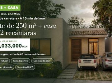 Casa de 2 habitaciones, Solidaridad · Lote 250 m² + Casa 2 Recámaras | a Pie de Carretera, 10 Min del Mar | Club Deportivo y Cenote I