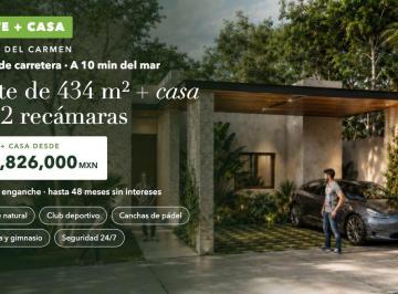 Casa de 2 habitaciones, Solidaridad · Lote 434 m² + Casa 2 Recámaras | a Pie de Carretera, 10 Min del Mar | Club Deportivo y Cenote I