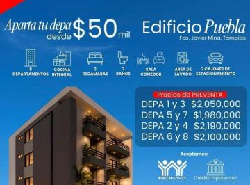 Departamento · 68m² · 2 Recámaras · 2 Estacionamientos · Departamento en Venta en Col. Francis Javier Mina, Tampico Tamaulipas.