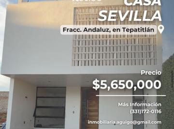 Casa en condominio de 3 habitaciones, Tepatitlán de Morelos · Sevilla Int 1, Coto Privado en Andaluz, Tepatitlán.