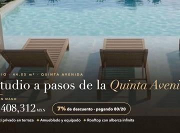 Departamento de 1 habitación, Solidaridad · Estudio en Venta en Playa del Carmen | a Pasos del Mar | Jacuzzi Privado, Quinta Av