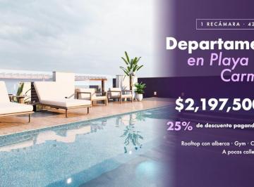 Departamento de 1 habitación, Solidaridad · Departamento 1 Recámara en Playa del Carmen | a Pocas Calles del Mar | Rooftop con Alberca