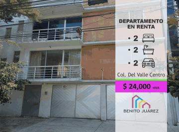 Departamento · 112m² · 2 Recámaras · 2 Estacionamientos · Renta de Departamento Luz Saviñon del Valle Centro