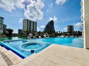 Departamento · 140m² · Departamento Amueblado en Renta en Puerto Cancun 2 Recamaras