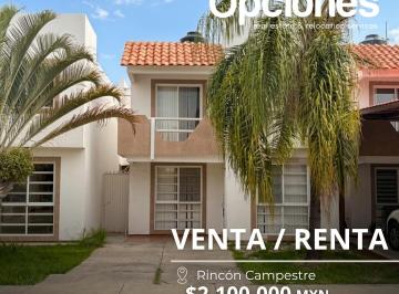 Casa · 124m² · 3 Recámaras · 1 Estacionamiento · Casa en Venta y Renta en Fracc. Rincón Campestre