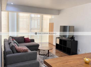 Salón moderno con comedor de madera.png · Departamento en Renta en Granada