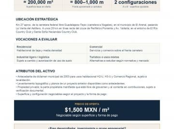 Terreno / Lote , El Arenal · Eres Desarrollador, Inversionista o Grupo Empresarial