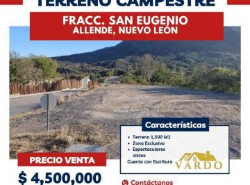 Terreno / Lote · 1500m² · Terreno Campestre en Venta. Fracc. San Eugenio