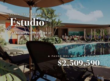 Departamento de 1 habitación, Solidaridad · Estudio en Venta en Playa del Carmen | a Pasos del Mar y La Quinta Av | Alberca